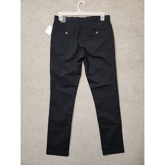 14th & Union Chino Pants Mens 32x32 Black Slim Fit Stretch NEW - Picture 4 of 9